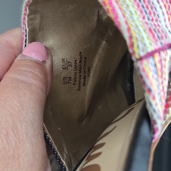 Sam Edelman Yumi Multi Color Bow Slide Heel Sandal Size 7 - Picture 11 of 11